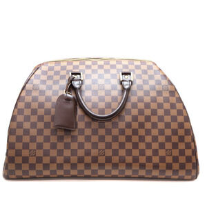 Louis Vuitton Rivera Handbag Damier Canvas Ebene Brown